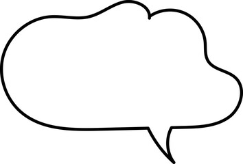 Speech bubbles hand drawn sketch vector image. Vector set hand drawn chat bubble.