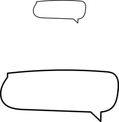 Speech bubbles hand drawn sketch vector image. Vector set hand drawn chat bubble.