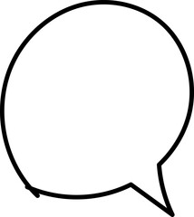 Speech bubbles hand drawn sketch vector image. Vector set hand drawn chat bubble.