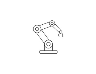 Robotic arm icon. Vector illustration.