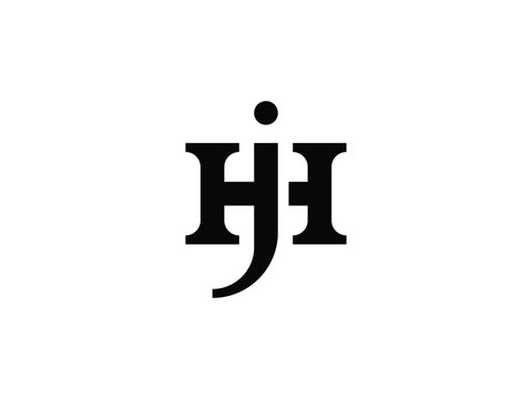 outstanding letter HJ or JH logo design