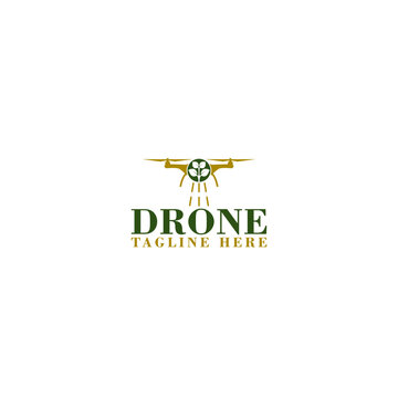 Drone technology agriculture logo. Drones for Agriculture logo template isolated on white background