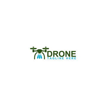 Drone technology agriculture logo. Drones for Agriculture logo template isolated on white background