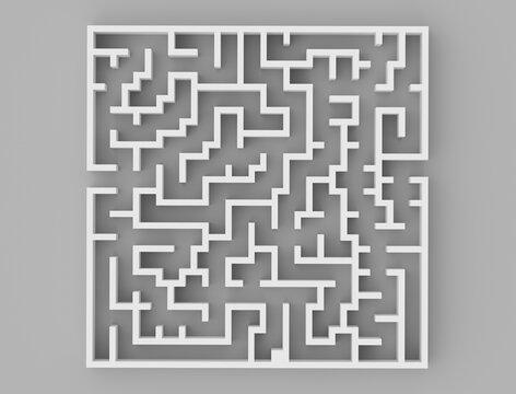 Detailed maze, ready to use. 3d rendering illustration