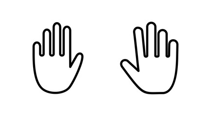 Hand icon vector. hand symbols. palm