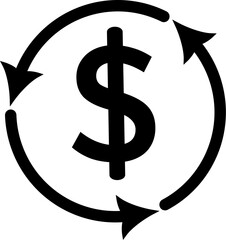 Automated bill payment, revenue cycle management vector icon for apps and websites. Replaceable vector design.