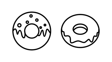 Donut icon vector. doughnut icon. donut logo