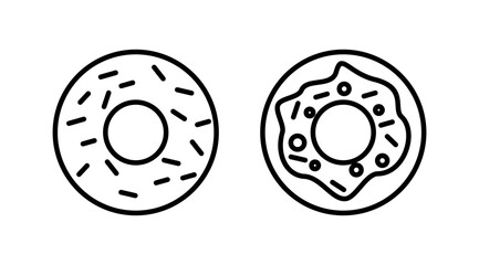 Donut icon vector. doughnut icon. donut logo