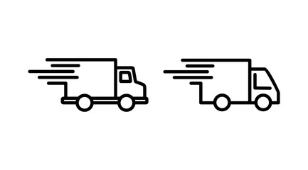 Delivery icon vector. Shipping fast delivery icon