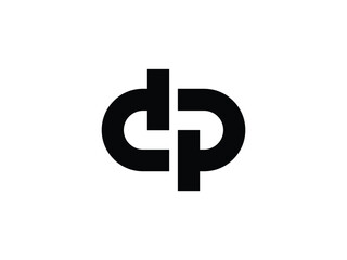 stylish monogram letter DP or PD logo design
