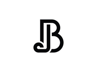 outstanding letter JB or BJ logo design
