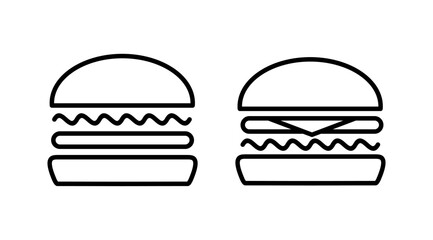 Burger icon vector. hamburger logo icon. fast food icon