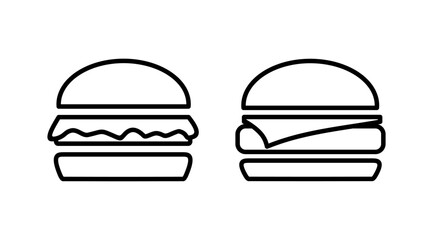 Burger icon vector. hamburger logo icon. fast food icon