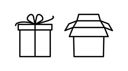 Box icon vector. Box sign. delivery package. parcel box.