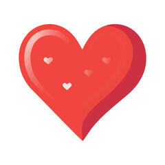 The heart is a symbol of love and Valentine s Day. A flat pink icon with a set of multicolored hearts inside, highlighted on a white background.