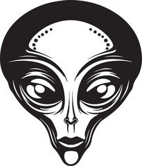Alien head vector illustration, SVG  © Dmytro