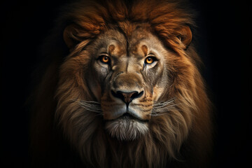 Fototapeta na wymiar Animal portrait lion