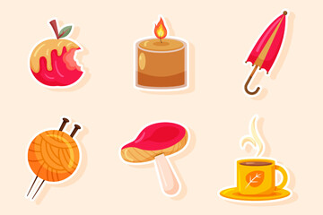 Set Collection of Autumn Sticker