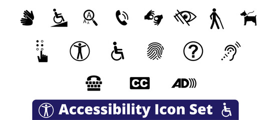 Accessibility icon set