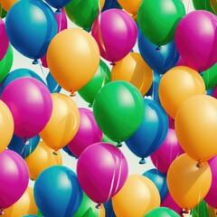seamless background with colorful balloons. generative ai