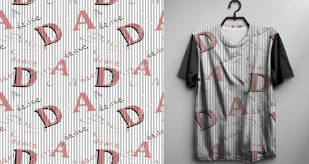 T-shirt dressing seamles pattern fabric - 624702167