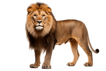 A Lion Isolated on a Transparent Background. Generative AI