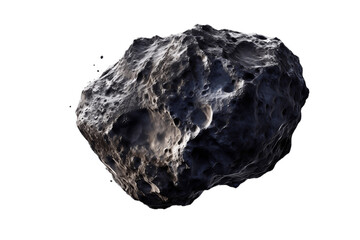 An Isolated Asteroid on a Transparent Background. Generative AI © Haider