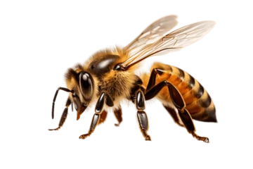 Foto op Plexiglas Transparent Background Isolated Top View of Honey Bee. Generative AI © Haider