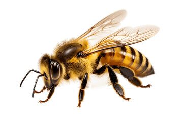 Transparent Background Isolated Top View of Honey Bee. Generative AI