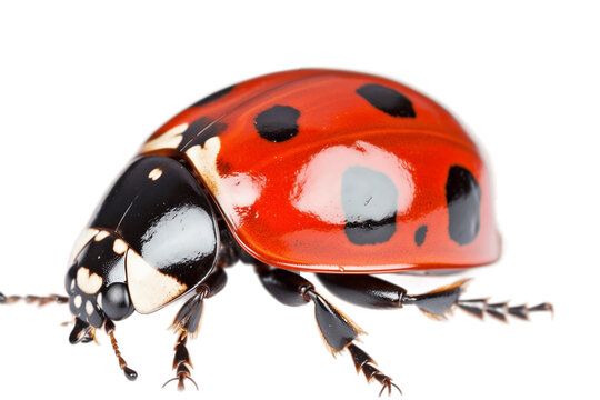 Isolated Ladybug on a Transparent Background. Generative AI