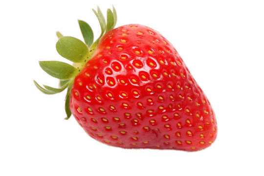 Isolated Strawberry on a Transparent Background. Generative AI