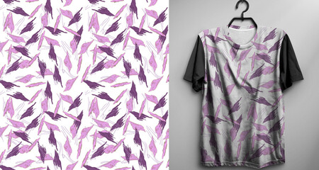 T-shirt dressing seamles pattern fabric - 624706596