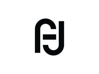 modern letter FJ or JF logo design - obrazy, fototapety, plakaty