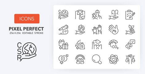 CSR line icons 256 x 256