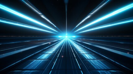 Illuminated Network: Tracing Luminescence on a Dark Navy and Sky Blue-Scaled Track, Revealing Interconnected Pathways in the Glow of AI-powered Bright Light