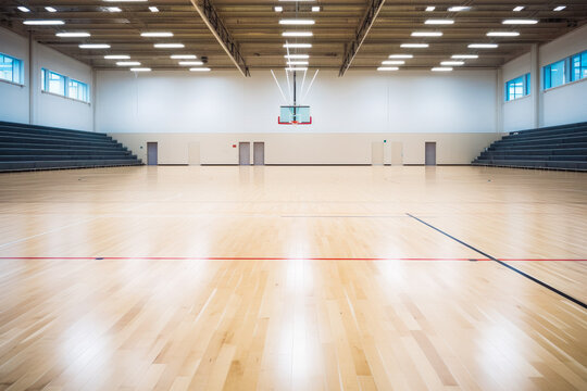 Empty sports hall. Healthy active lifestyle and sports concept.Generative AI