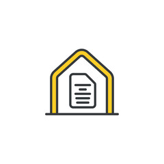 Obraz premium Data Address icon design with white background stock illustration