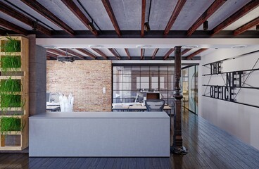 modern loft office interior