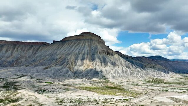 Aerial shot of incredible rock formations near Grand Junction Colorado