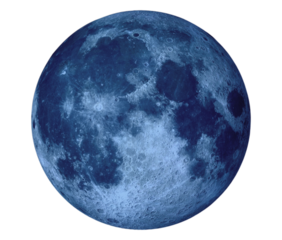 Full Blue Moon "Elements of this image furnished by NASA ", png isolated background, transparent backdrop