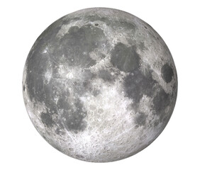 Full Moon "Elements of this image furnished by NASA ", png isolated background, transparent backdrop