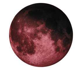 Full Red Moon "Elements of this image furnished by NASA ", blood moon, png isolated background, transparent backdrop