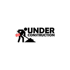 Under construction coming soon icon isolated on white background