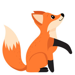 fox character in flat style vector