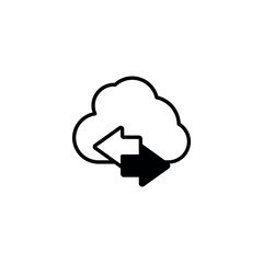 Cloud Transfer icon design with white background stock illustration