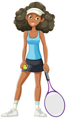 Female Tennis Player with Racket