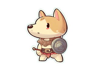cute dog stickers generative ai