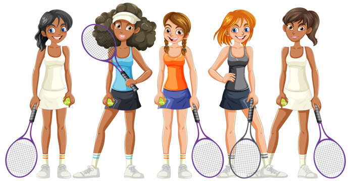 Women Tennis Players Characters