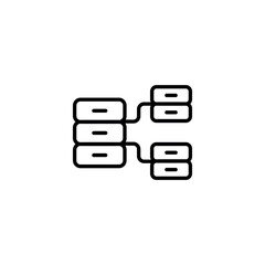 Big Data icon design with white background stock illustration