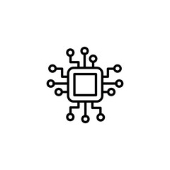 Processor icon design with white background stock illustration